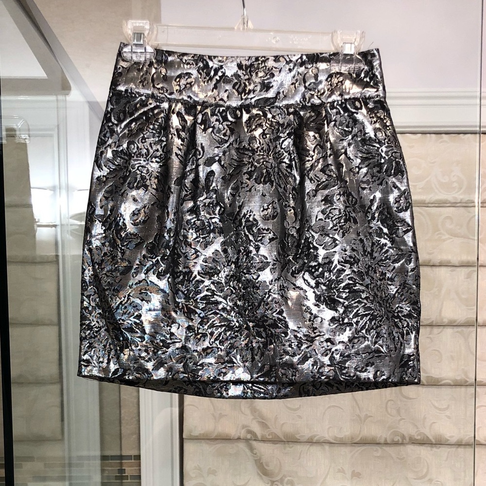Silver & black mini skirt-Silence & Noise